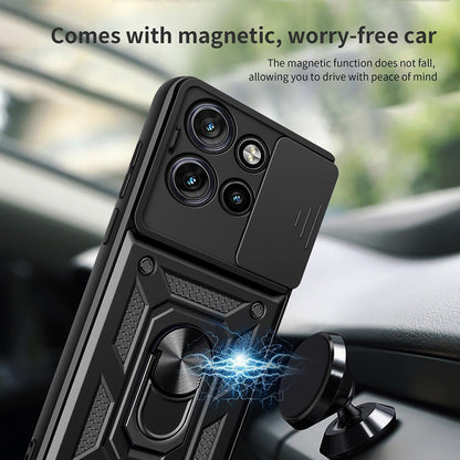 Coque pour Motorola Edge 50, Techsuit, CamShield, Noire