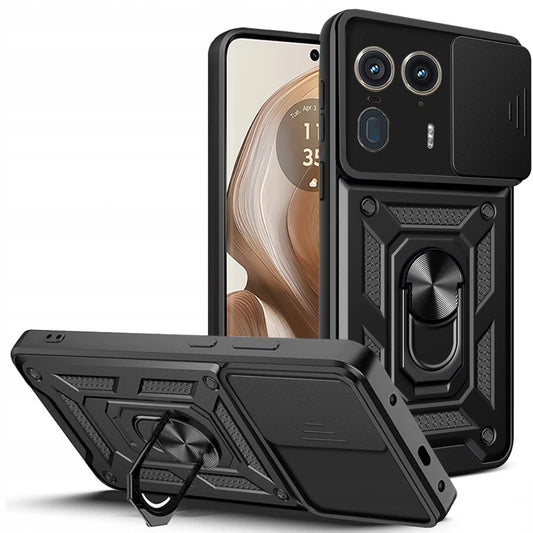 Coque pour Motorola Edge 50 Ultra, Techsuit, CamShield, Noire