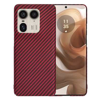 Coque pour Motorola Edge 50 Ultra, Techsuit, Carbonite FiberShell, Rouge