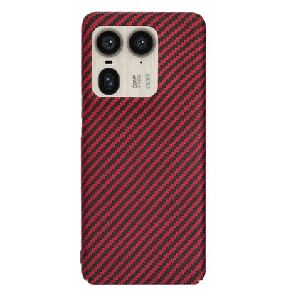 Coque pour Motorola Edge 50 Ultra, Techsuit, Carbonite FiberShell, Rouge