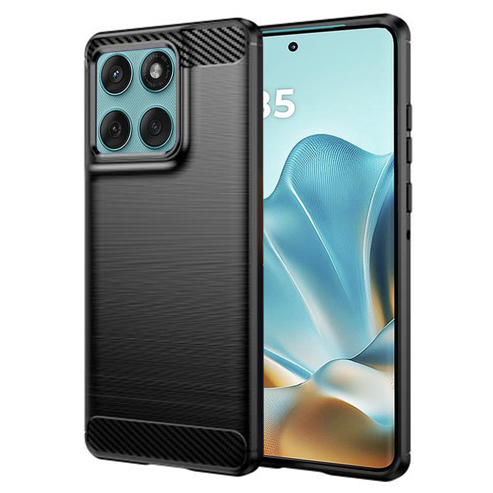 Hoes voor Motorola Edge 60 Fusion / Edge 60, Techsuit, Carbon, Zwart