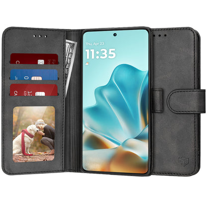 Hülle für Motorola Edge 60 Fusion / Edge 60, Techsuit, Diary Book, Schwarz