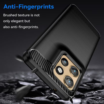 Housse pour Motorola Edge 60 Neo / Edge 50 Neo, Techsuit, Carbone, Bleue