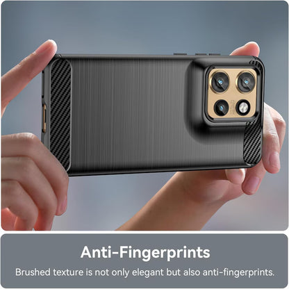 Housse pour Motorola Edge 60 Neo / Edge 50 Neo, Techsuit, Carbone, Bleue