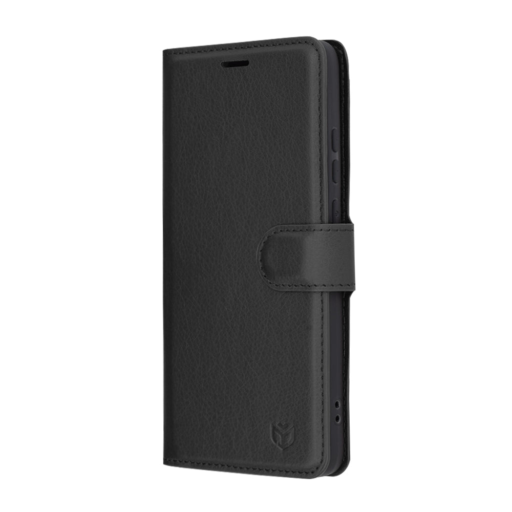 Hoes voor Motorola Edge 60 Neo / Edge 50 Neo, Techsuit, Lederen Folio, Zwart