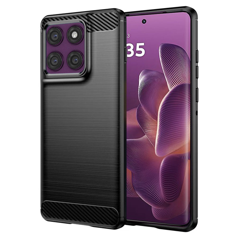 Hoes voor Motorola Edge 60 Pro, Techsuit, Carbon, Zwart