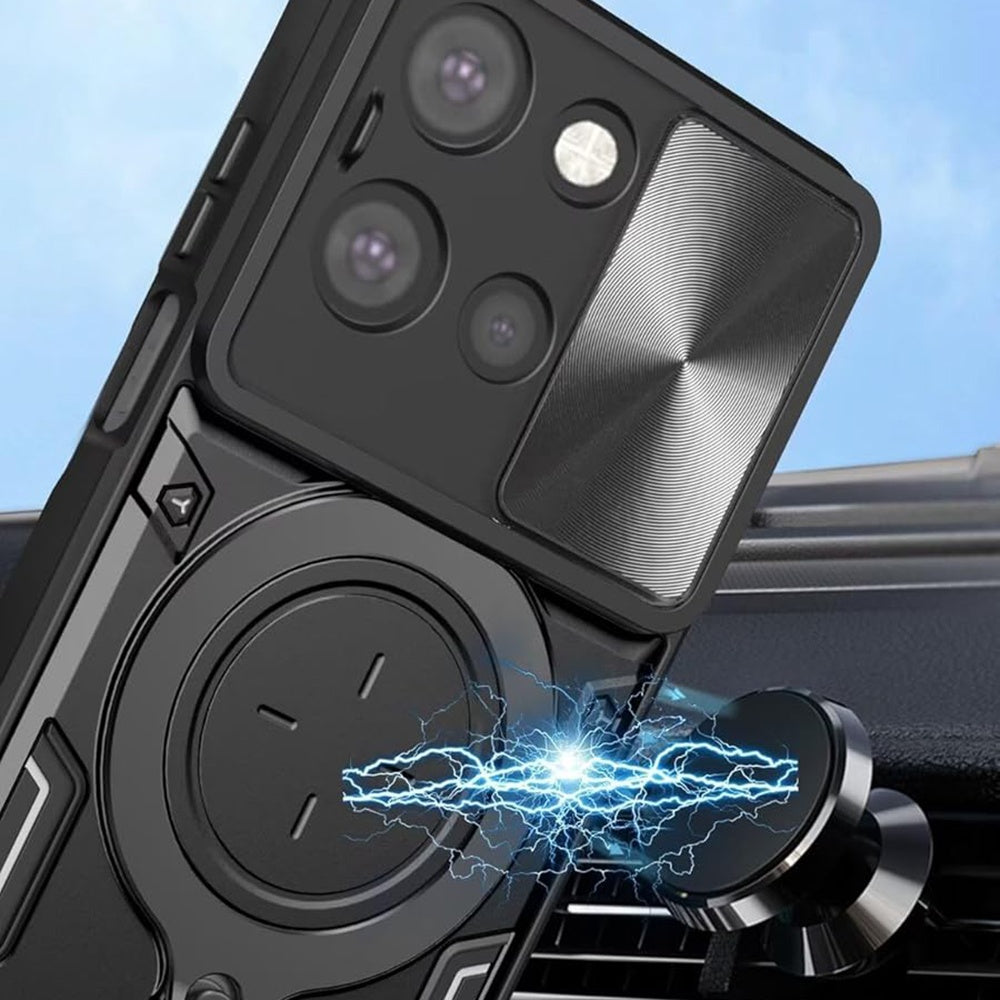 Étui pour Motorola Edge 70 Fusion, Techsuit, CamGuard Pro, Noir