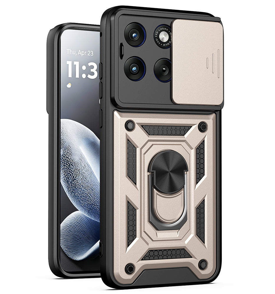 Coque pour Motorola Edge 70 Fusion, Techsuit, CamShield, Dorée