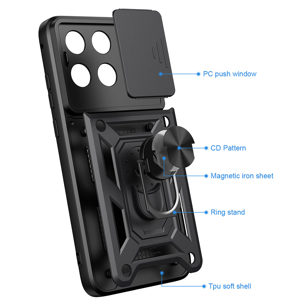 Hülle für Motorola Edge 70 Fusion, Techsuit, CamShield, Schwarz