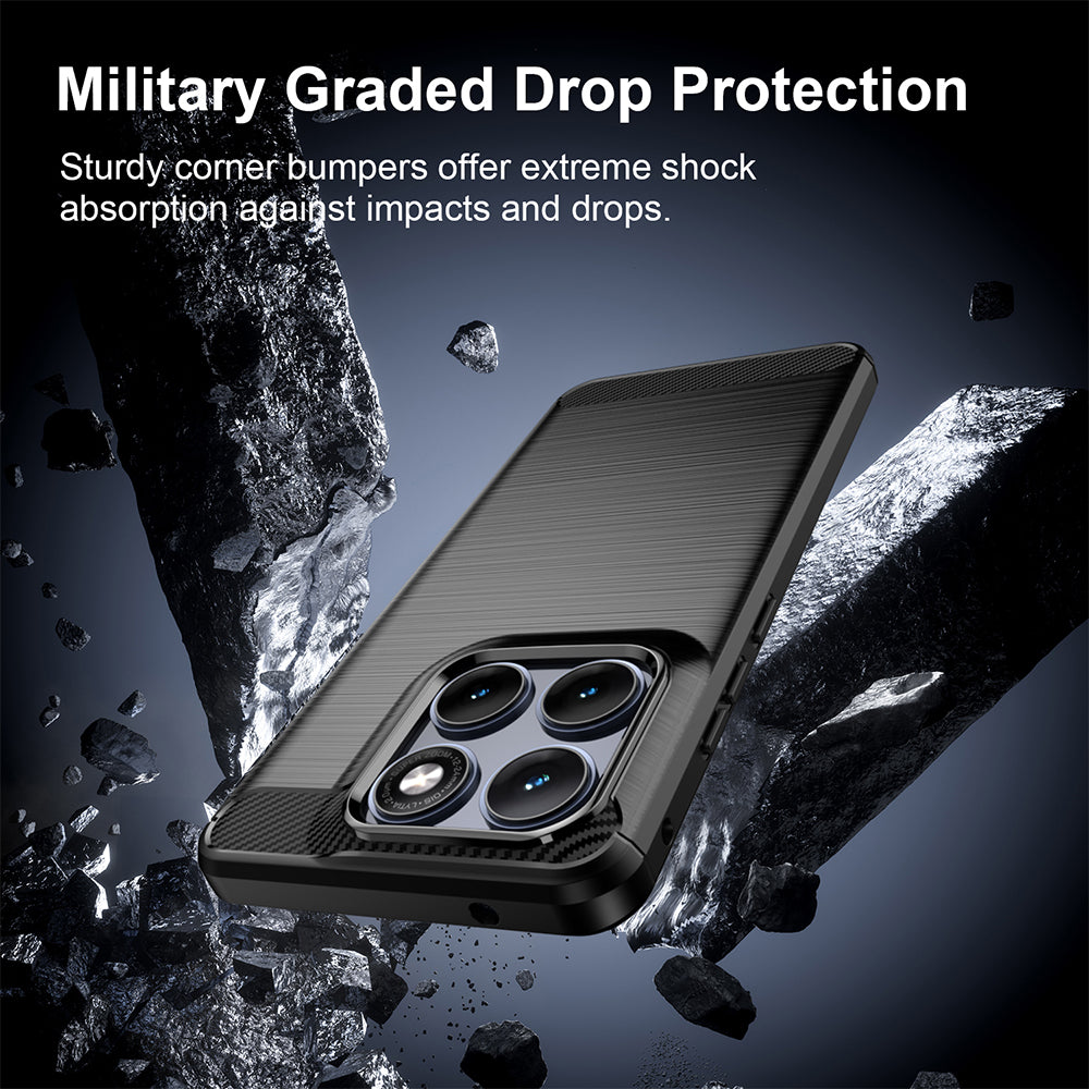 Hoes voor Motorola Edge 70 Fusion, Techsuit, Carbon, Zwart