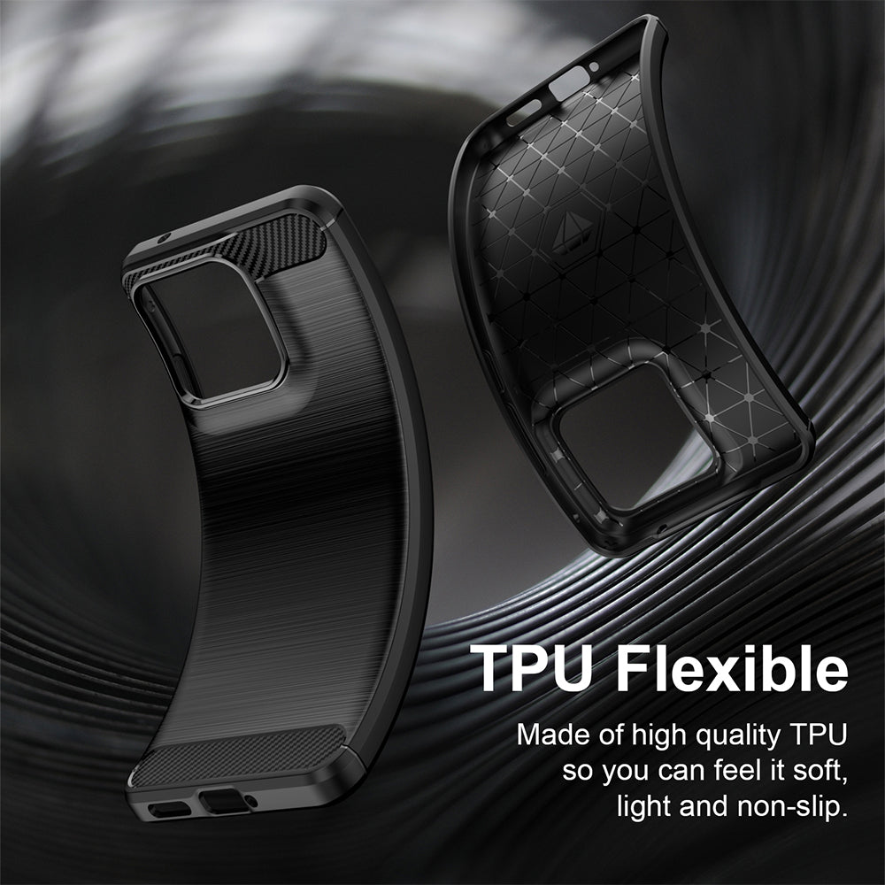 Hoes voor Motorola Edge 70 Fusion, Techsuit, Carbon, Zwart