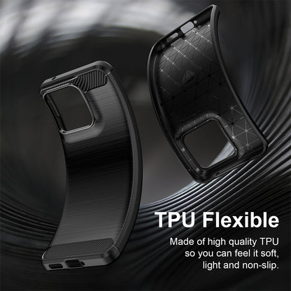 Hoes voor Motorola Edge 70 Fusion, Techsuit, Carbon, Zwart