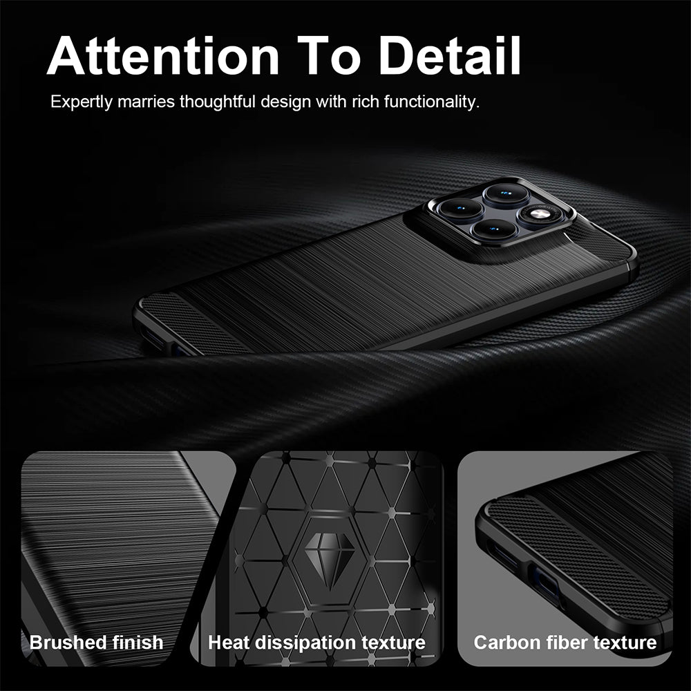 Hoes voor Motorola Edge 70 Fusion, Techsuit, Carbon, Zwart