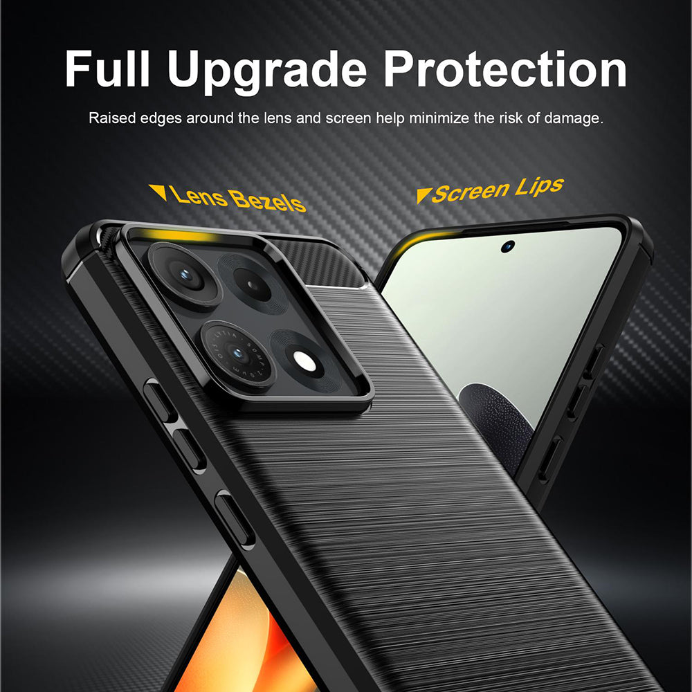 Coque pour Motorola Edge 70 Max, Techsuit, Carbone, Noire