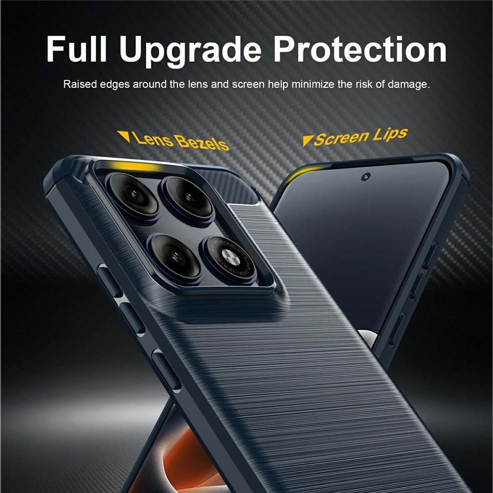 Hoes voor Motorola Edge 70 Pro, Techsuit, Carbon, Blauw