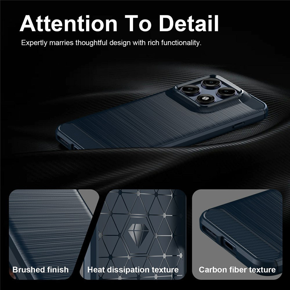Hoes voor Motorola Edge 70 Pro, Techsuit, Carbon, Blauw