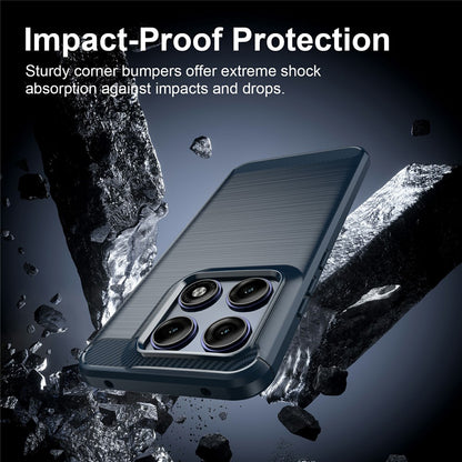 Hoes voor Motorola Edge 70 Pro, Techsuit, Carbon, Blauw