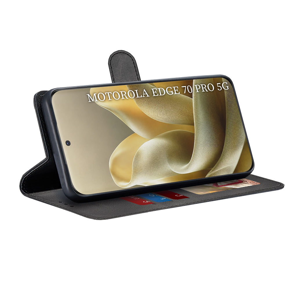 Hoes voor Motorola Edge 70 Pro, Techsuit, Diary Book, Zwart