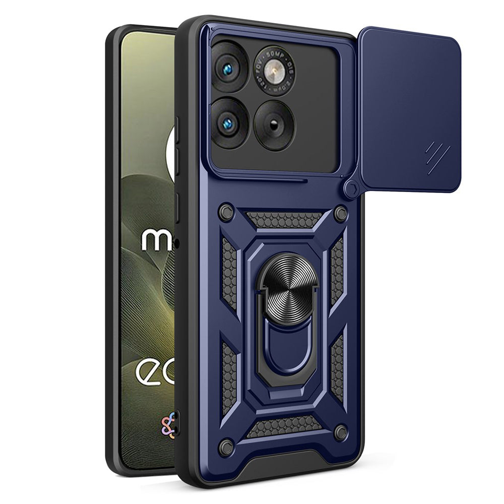 Étui pour Motorola Edge 70, Techsuit, CamShield, Bleu