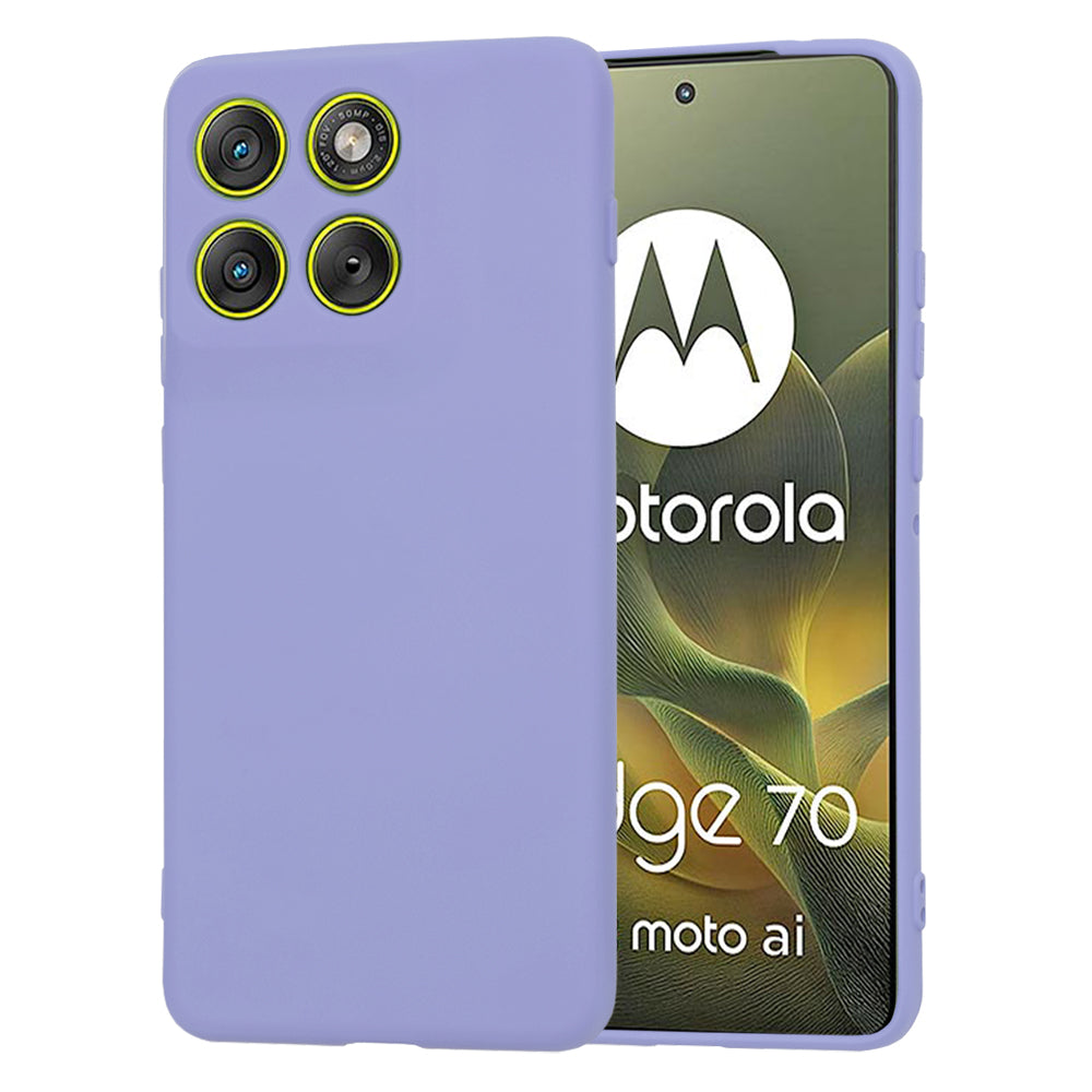 Hülle für Motorola Edge 70, Techsuit, SoftFlex, Helles Lila