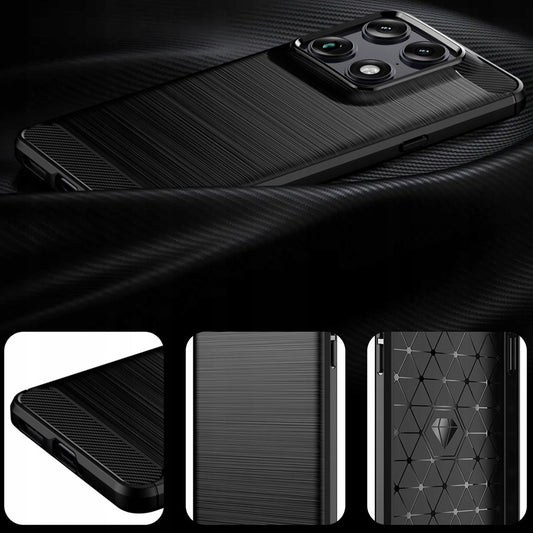 Hoes voor Motorola Edge 70 Ultra / Signature, Techsuit, Carbon, Zwart