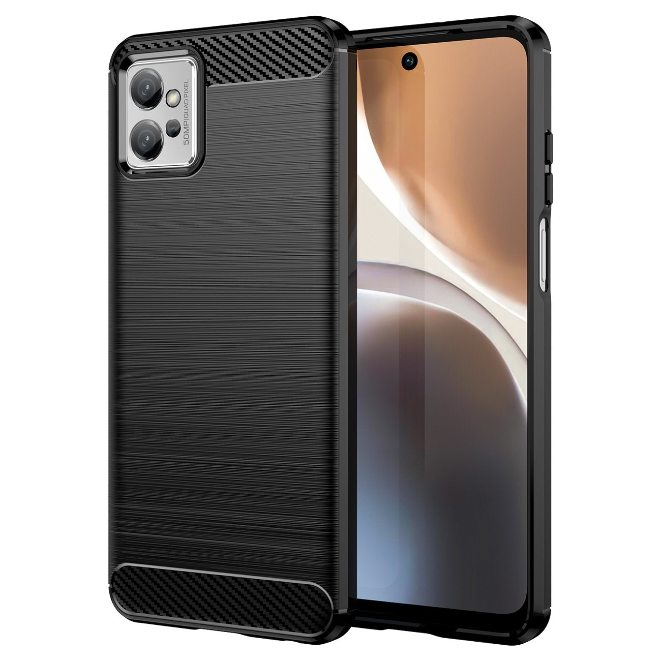 Hoes voor Motorola Moto G56, OEM, Carbon Pro, Zwart