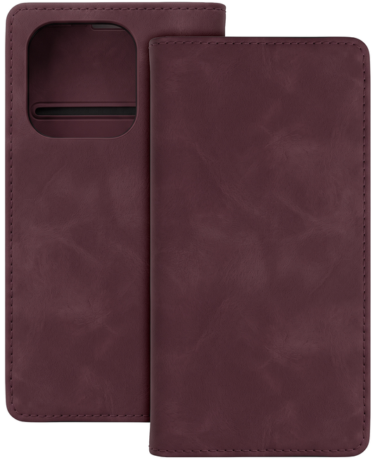 Hoes voor Motorola Moto G34, OEM, Smart Suede, Wijnrood