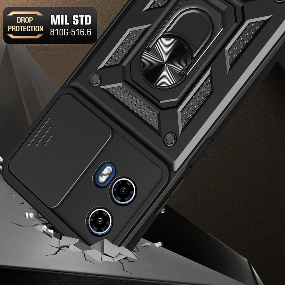 Hoesje voor Motorola Moto G15 / G15 Power, Techsuit, CamShield, Zwart