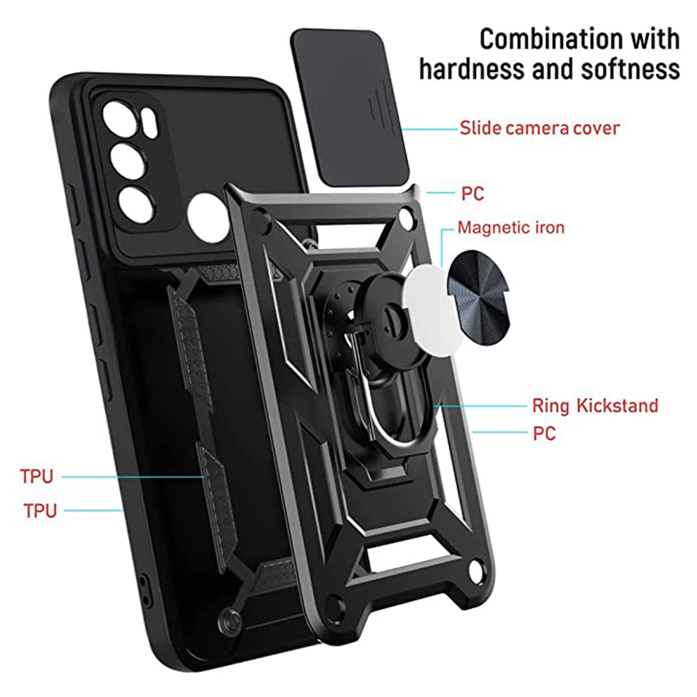 Case for Motorola Moto E40 / E30 / E20, Techsuit, CamShield, Black