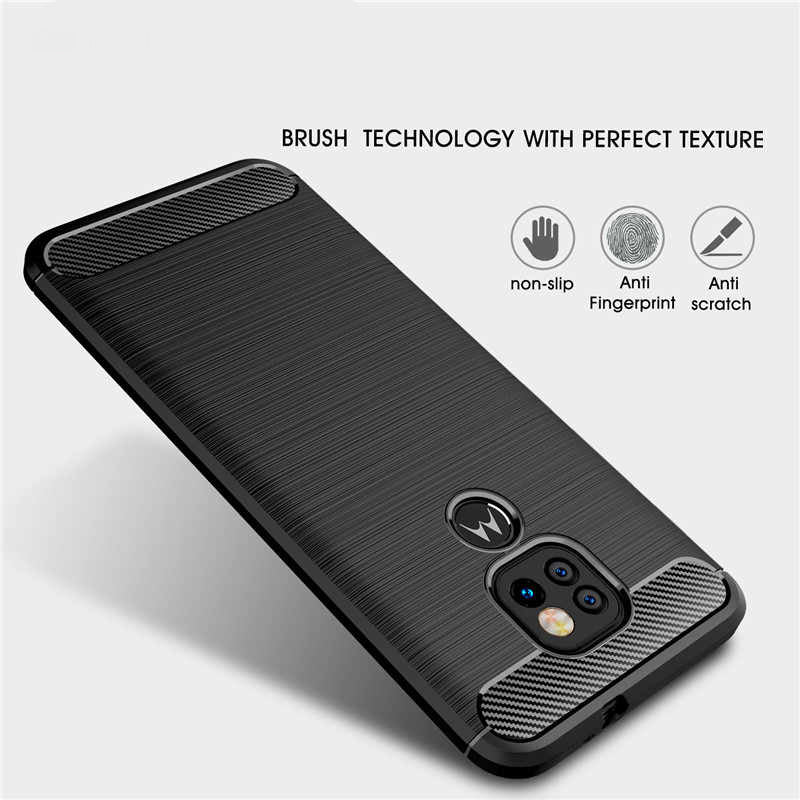 Case for Motorola Moto E7 Plus / G9 Play, Techsuit, Carbon, Black