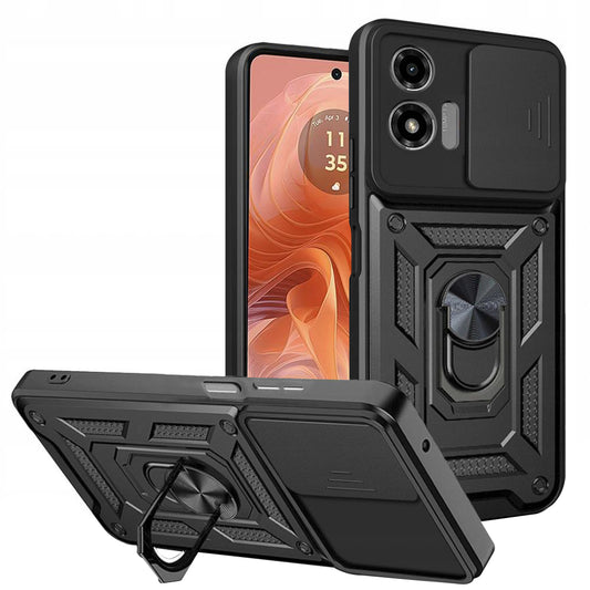 Hülle für Motorola Moto G04s / E14 / G04 / G24, Techsuit, CamShield, Schwarz