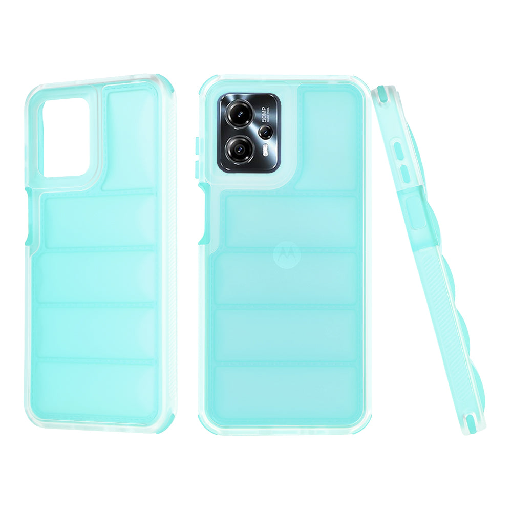 Hoes voor Motorola Moto G13 / G23 / G53, Techsuit, Wave Shield, Turkoois