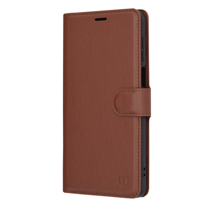 Coque pour Motorola Moto G14, Techsuit, Leather Folio, Marron