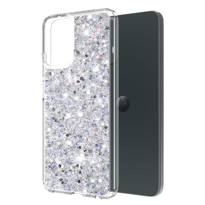 Hoes voor Motorola Moto G14, Techsuit, Sparkly Glitter, Wit