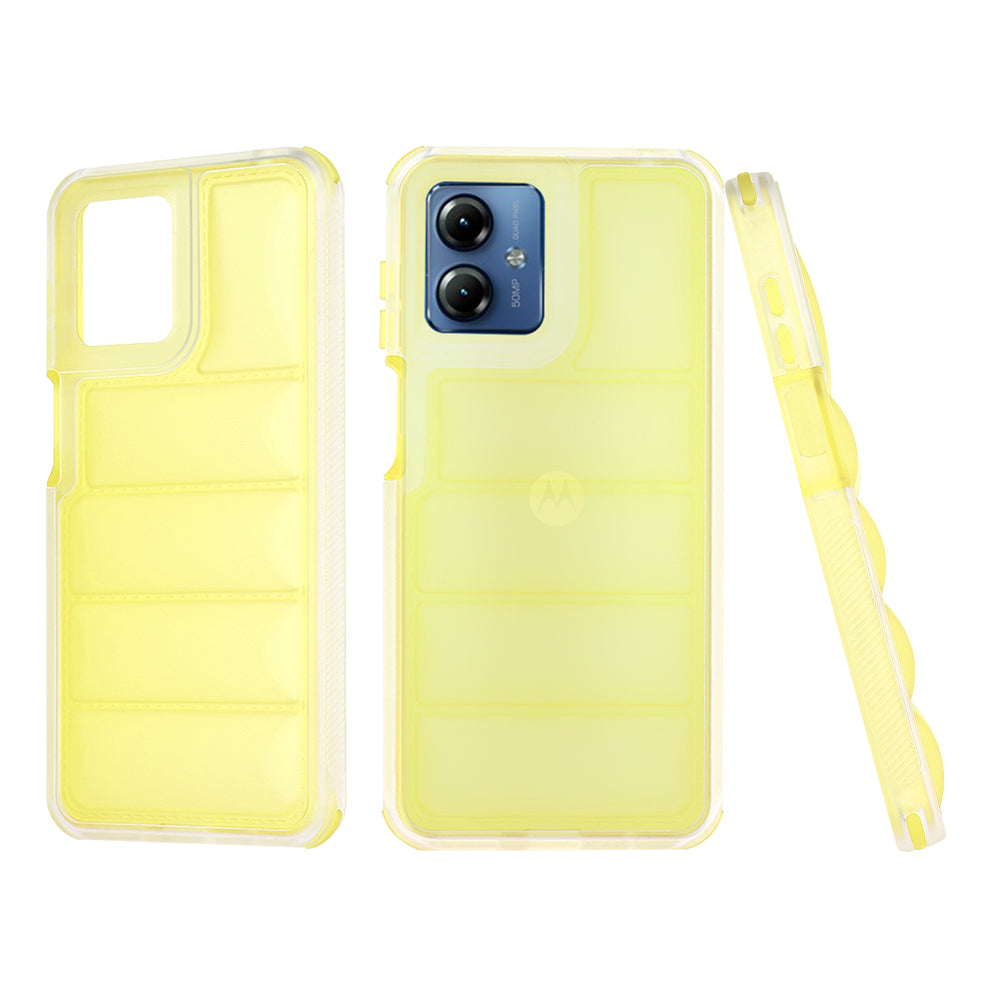 Coque pour Motorola Moto G14, Techsuit, Wave Shield, Jaune