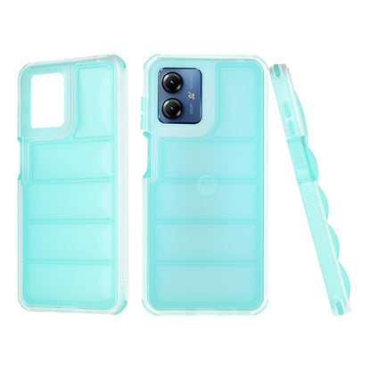 Hoes voor Motorola Moto G14, Techsuit, Wave Shield, Turkoois