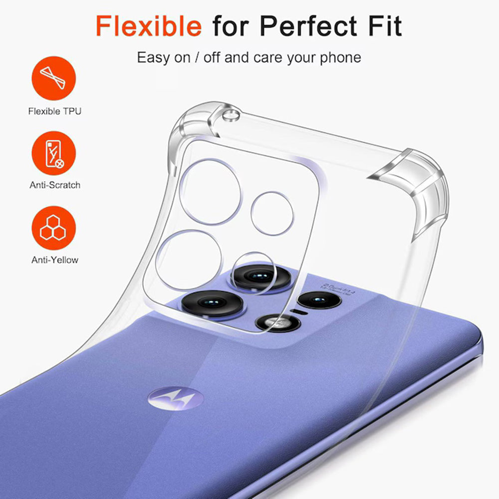 Case for Motorola Moto G15 / G15 Power, Techsuit, Shockproof Clear, Transparent