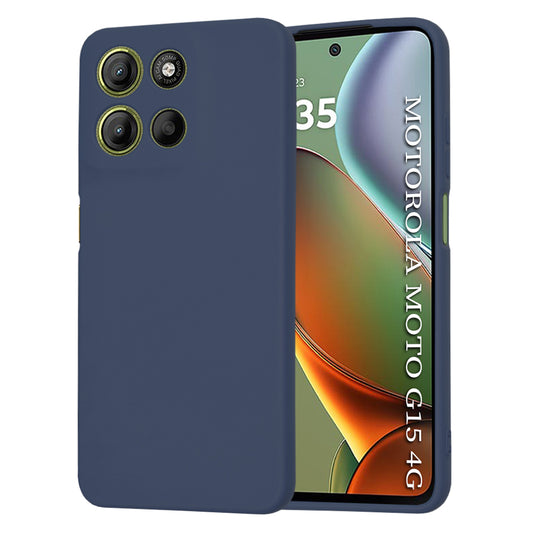 Hoes voor Motorola Moto G15 / G15 Power, Techsuit, SoftFlex, Marineblauw