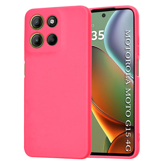 Hoes voor Motorola Moto G15 / G15 Power, Techsuit, SoftFlex, Donkerroze