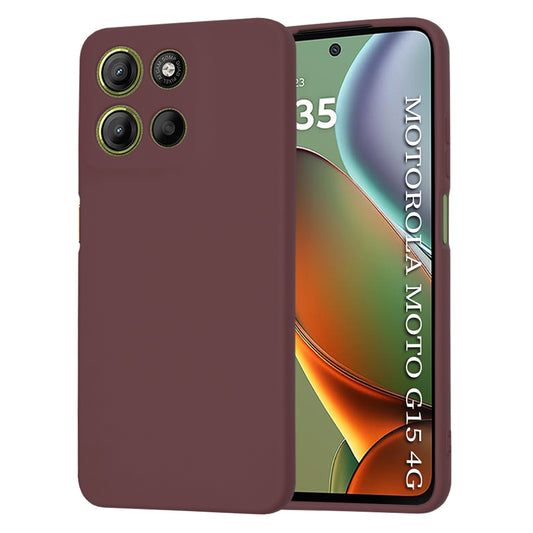 Hoes voor Motorola Moto G15 / G15 Power, Techsuit, SoftFlex, Wijnrood