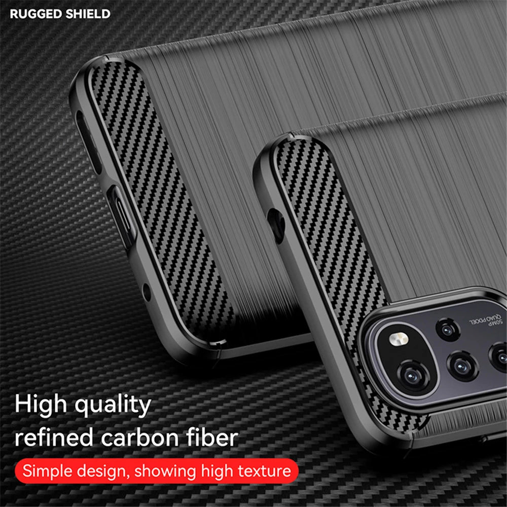 Coque pour Motorola Moto G22, Techsuit, Carbone, Noire