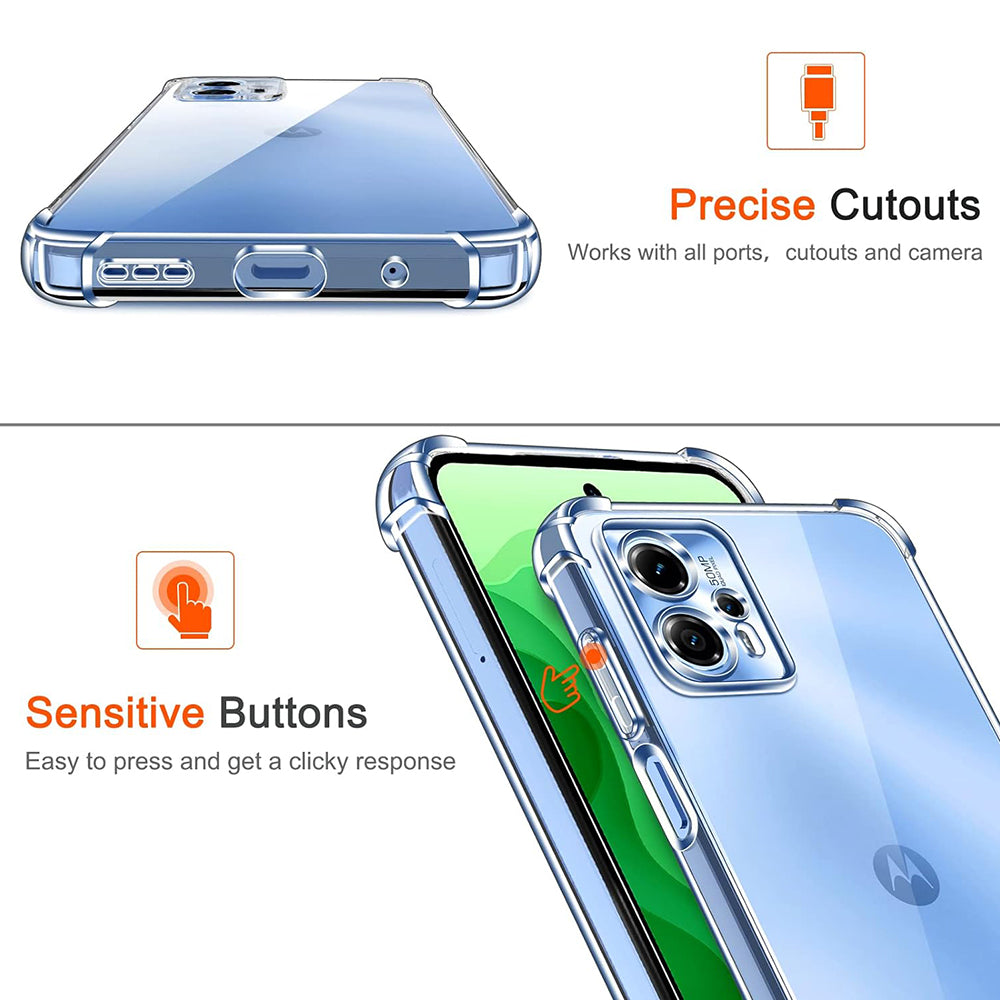 Coque pour Motorola Moto G24 Power, Techsuit, Antichoc Claire, Transparente