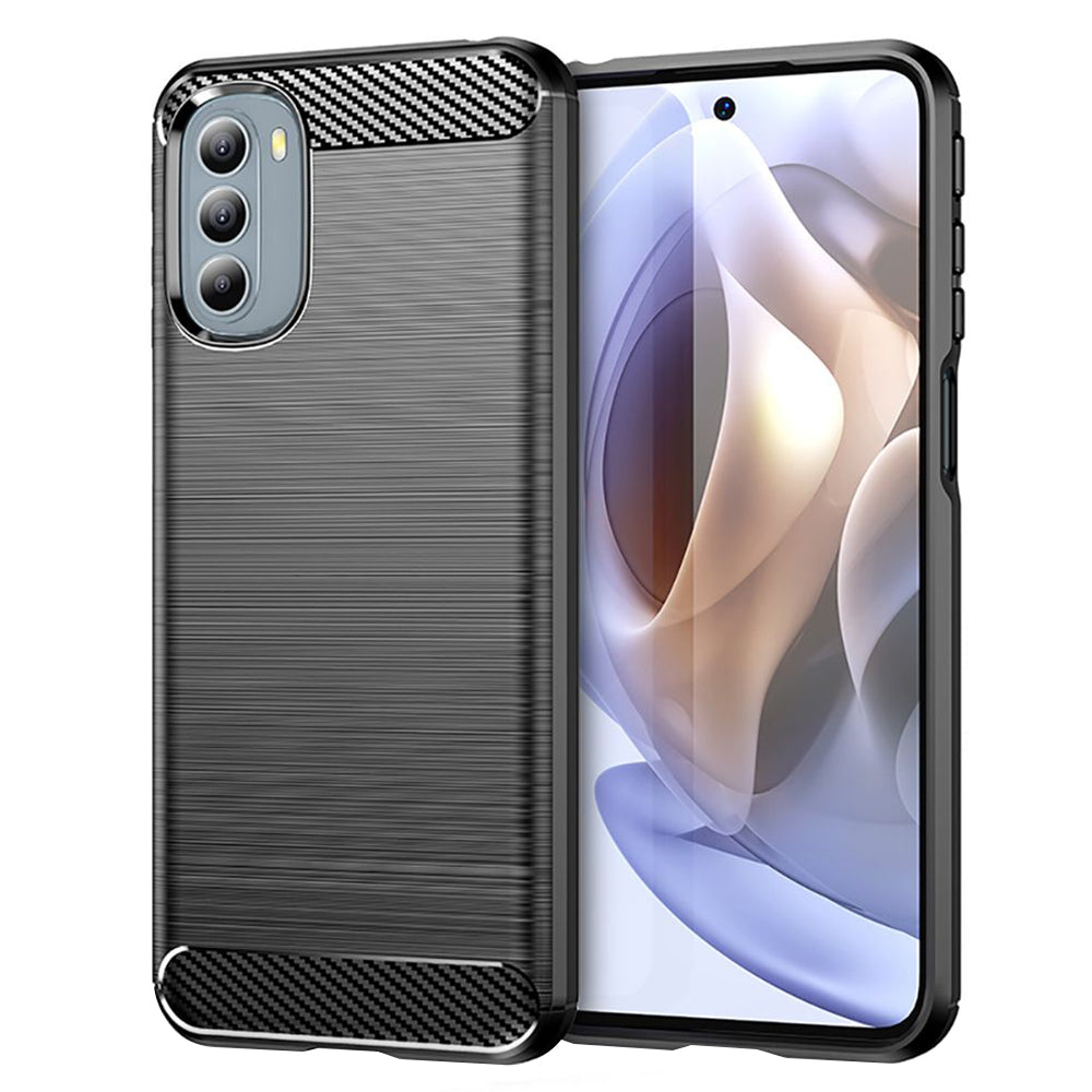 Hoes voor Motorola Moto G31 / G41, Techsuit, Carbon, Zwart