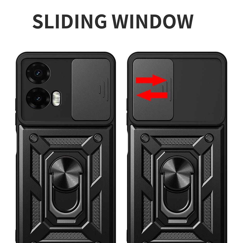 Coque pour Motorola Moto G35, Techsuit, CamShield, Noire