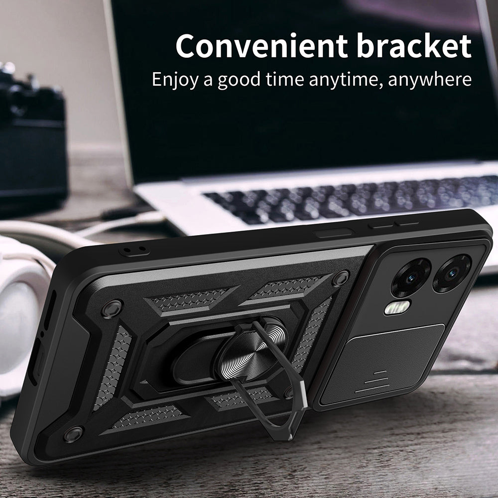Coque pour Motorola Moto G35, Techsuit, CamShield, Noire