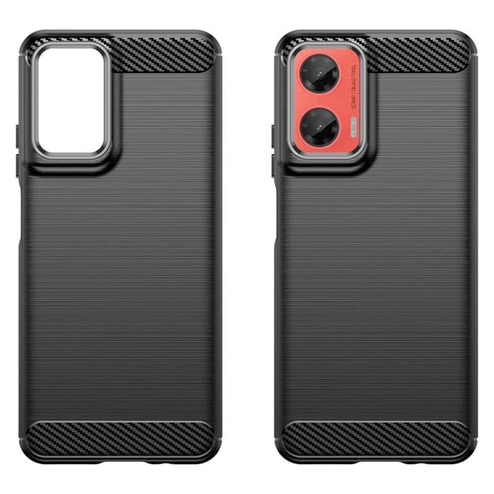 Coque pour Motorola Moto G35, Techsuit, Carbone, Bleue