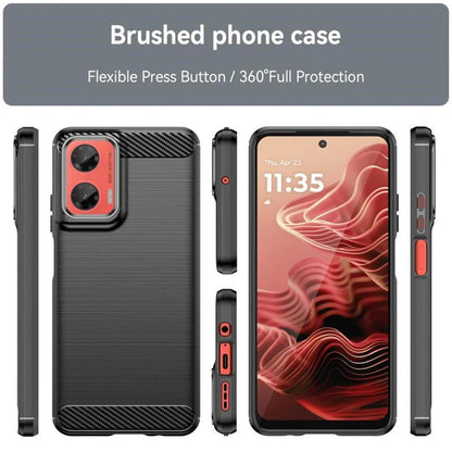 Coque pour Motorola Moto G35, Techsuit, Carbone, Bleue