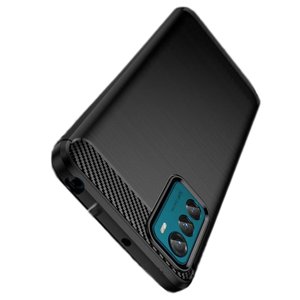 Hülle für Motorola Moto G42, Techsuit, Carbon, Schwarz