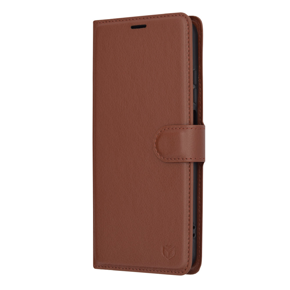Case for Motorola Moto G45 / G34, Techsuit, Leather Folio, Brown