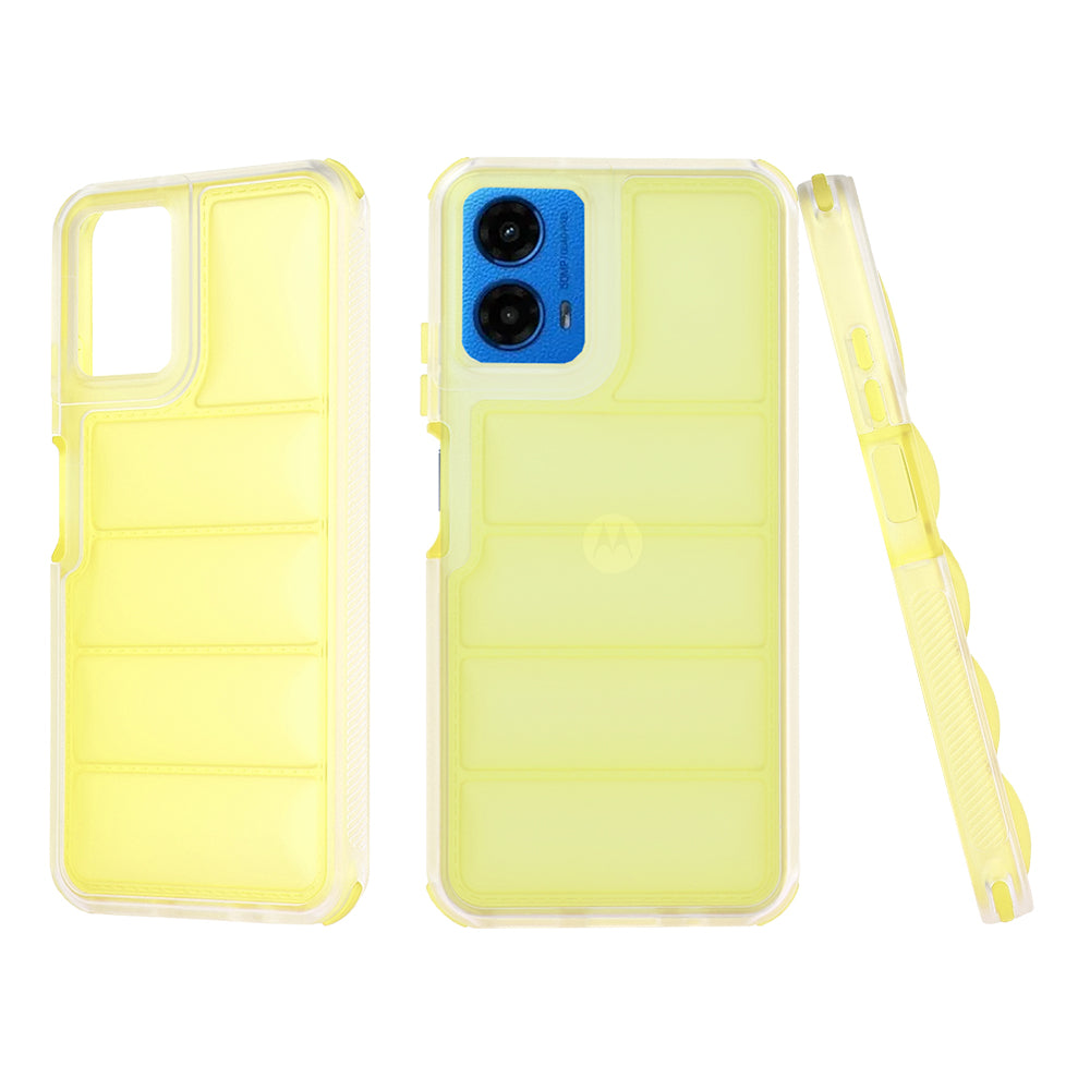 Coque pour Motorola Moto G45 / G34, Techsuit, Wave Shield, Jaune